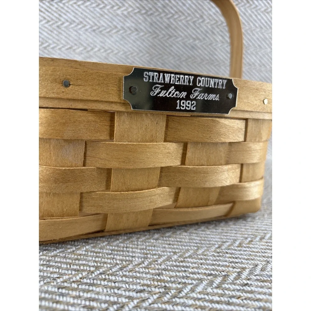 Royce Craft Swing Handle Basket Strawberry Country Troy Ohio Fulton Farms 1992